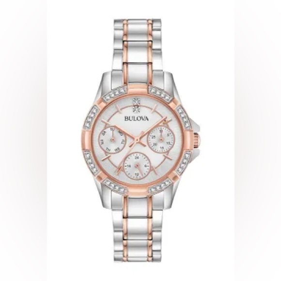 Bulova Women's Two-Tone Crystal Accent Watch - 98N110 - Picture 3 of 12